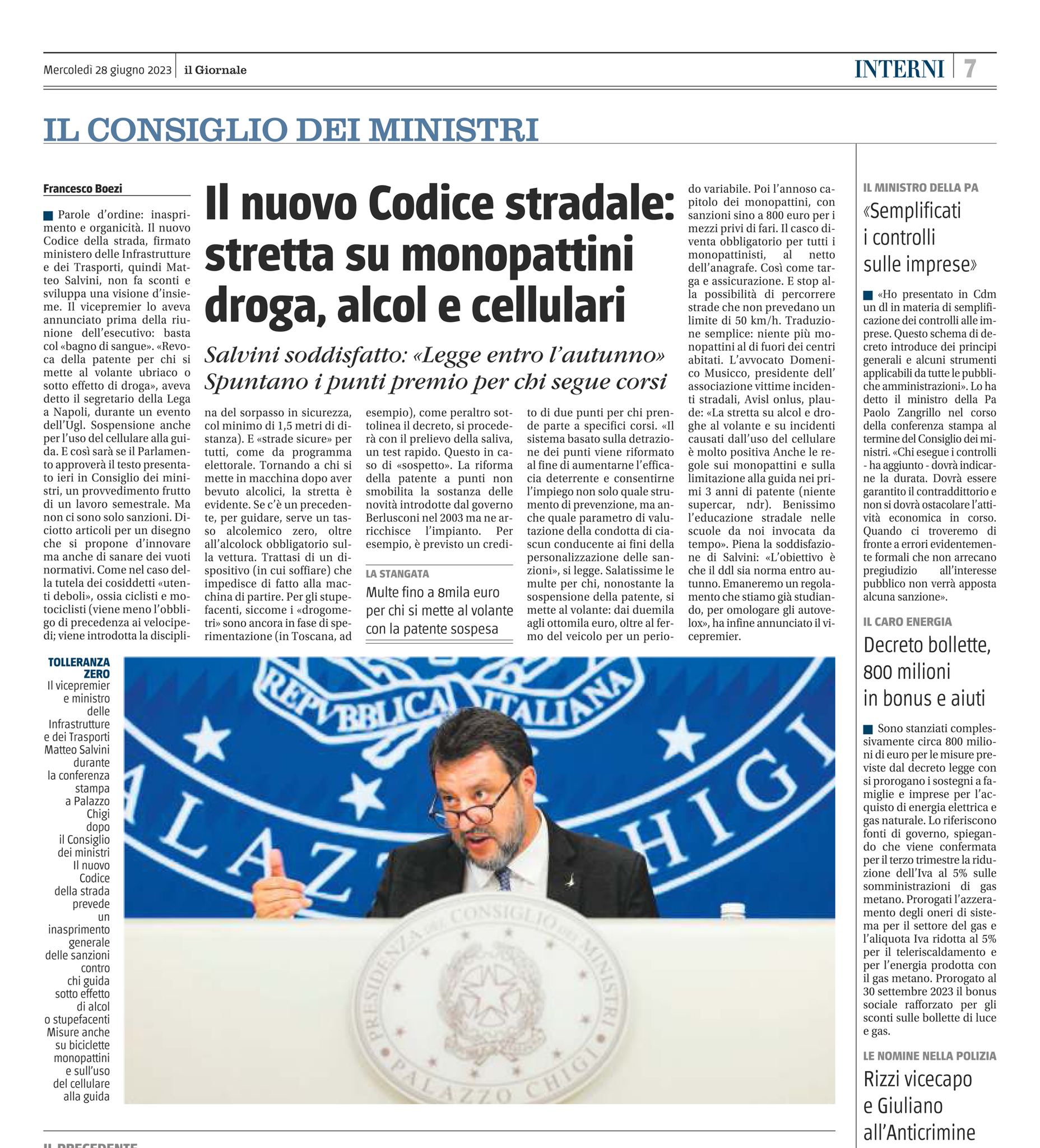 codice della strada